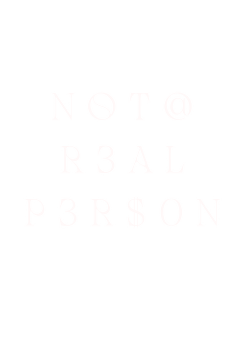 Not @ R3al Per$on Logo, Logo header 